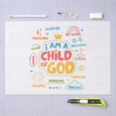 Ik ben een kind van God Christelijk Retro Jesus Fa Tissuepapier (Craft)