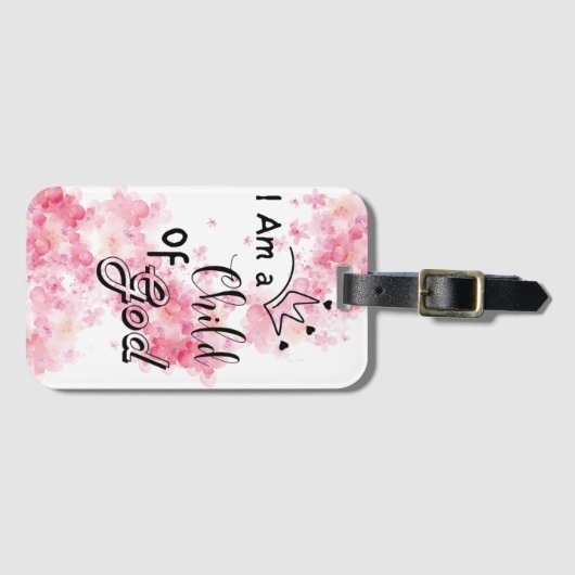 Ik ben een kind van God | Christelijke Bijbelvers  Bagagelabel (Voorkant (horizontaal))