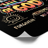 Ik ben een kind van God Christelijke retro Jesus F Poster (Hoek)
