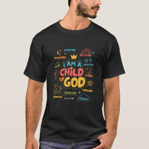 Ik ben een kind van God Christelijke Retro Jezus G T-shirt