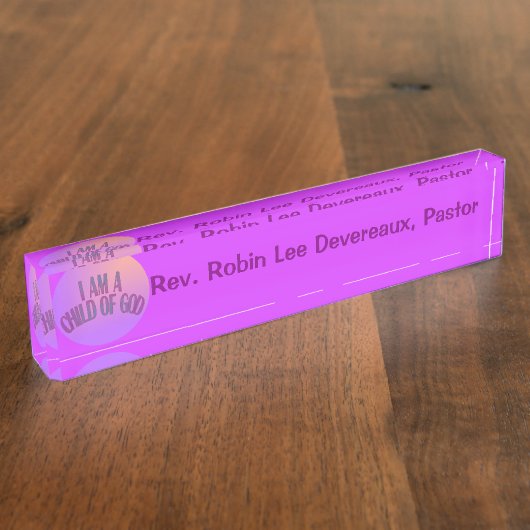 Ik ben een kind van God, een naambord (Zijkant)