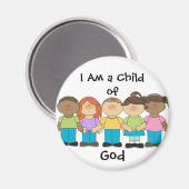 Ik ben een kind van God Magnet LDS Primary (rond) (Voorkant / Achterkant)