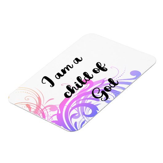 Ik ben een kind van God, pasteel Vourish Magnet Magneet (Linkerzijde)