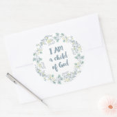 Ik ben een kind van God Ronde Sticker (Envelop)