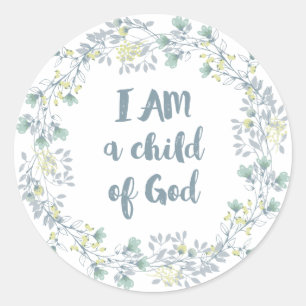 Ik ben een kind van God Ronde Sticker