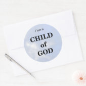 Ik ben een kind van God Ronde Sticker (Envelop)