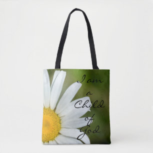 Ik ben een kind van God, verbijsterd door Daisy Ca Tote Bag