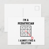 Ik ben een kinderarts, ik vind altijd een oplossin briefkaart (Voorkant / Achterkant)