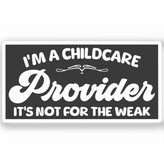 Ik ben een kinderoppas, het is niet voor de week sticker (Voorkant)