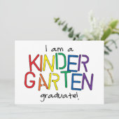 Ik ben een Kindertuin Afstuderen Aankondiging (Staand voorkant)