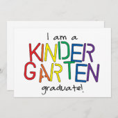 Ik ben een Kindertuin Afstuderen Aankondiging (Voorkant / Achterkant)
