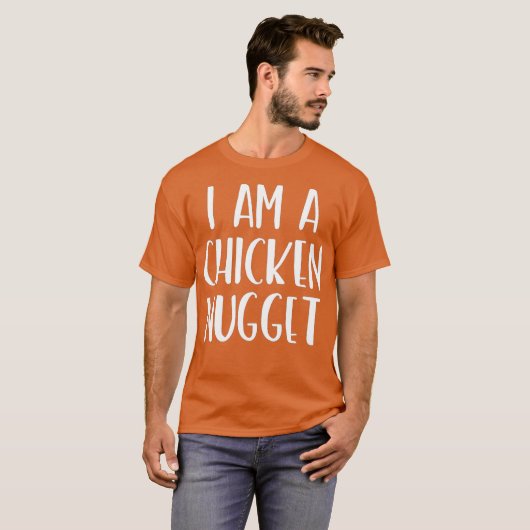 Ik ben een kipnugget Costume Im Halloween Lazy T-shirt (Voorkant volledig)