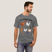 Ik ben een kippeester - Chicken Lover Farmer Boerd T-shirt (Voorkant volledig)