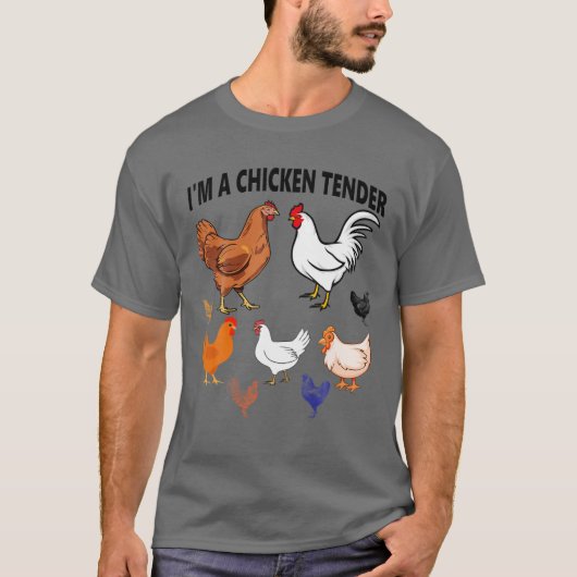 Ik ben een kippeester - Chicken Lover Farmer Boerd T-shirt (Voorkant)