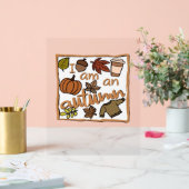 Ik ben een klassiek herfstshirt acryl bord (Huwelijk)