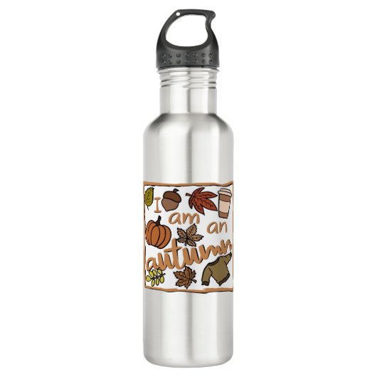 Ik ben een klassiek herfstshirt waterfles  (Voorkant)