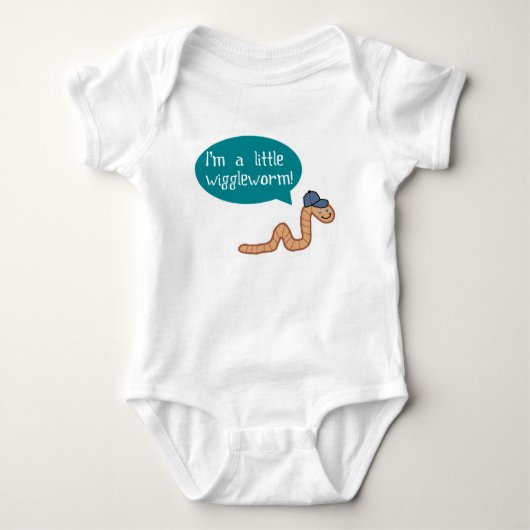 Ik ben een klein Wiggle Worm Baby Shirt (Voorkant)