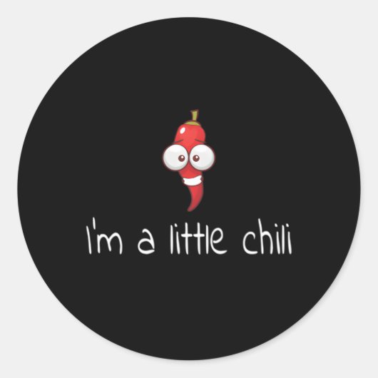 Ik ben een kleine chili koude chilly peper ronde sticker (Voorkant)