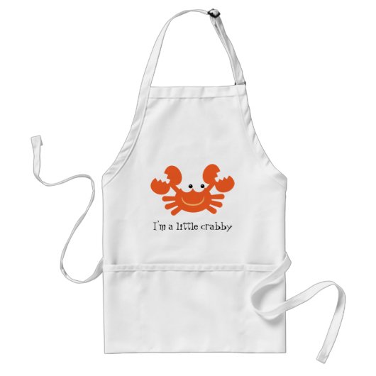 Ik ben een kleine Crabby Apron met grappige Cartoo Standaard Schort (Voorkant)