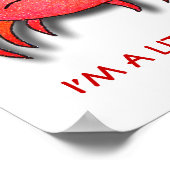 Ik ben een kleine Crabby. Poster (Hoek)