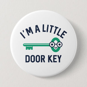 Ik ben een kleine deursleutel ronde button 7,6 cm