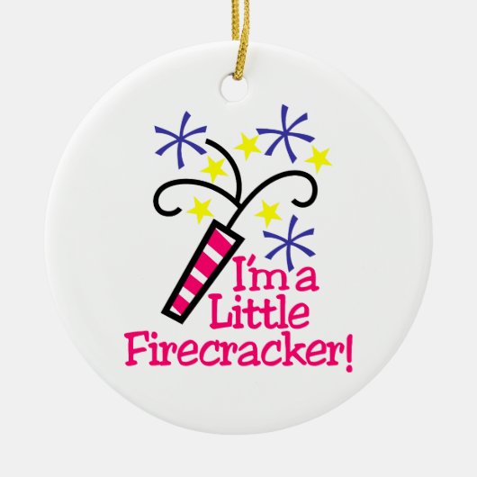 Ik ben een kleine Firecracker Keramisch Ornament (Voorkant)