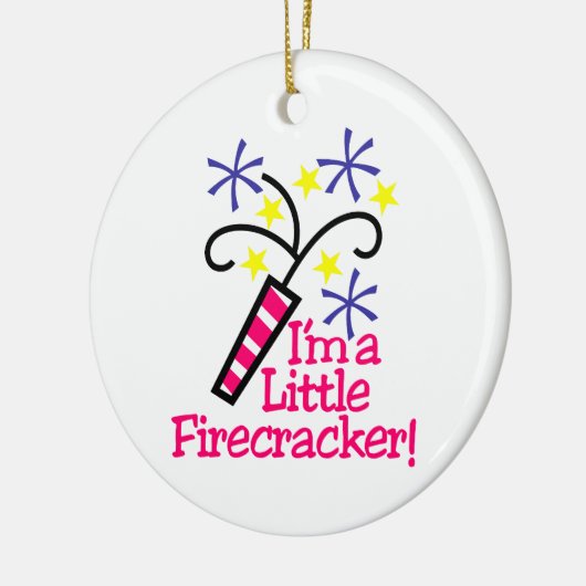 Ik ben een kleine Firecracker Keramisch Ornament (Links)