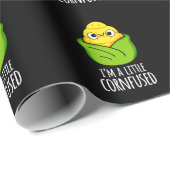 Ik ben een kleine gecornfused Funny Corn Pun Dark  Cadeaupapier (Rol Hoek)