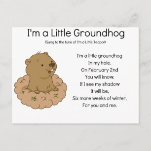 Ik ben een kleine Groundhog Briefkaart