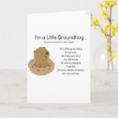 Ik ben een kleine Groundhog Kaart (Gele Bloem)