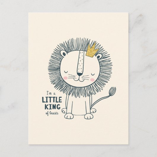 Ik ben een kleine koning briefkaart (Voorkant)