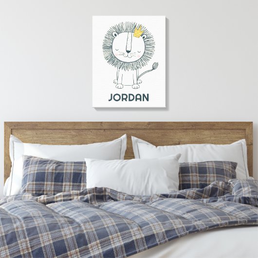 Ik ben een kleine koning canvas afdruk (Insitu (Slaapkamer))