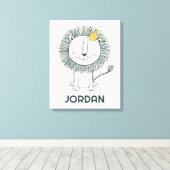 Ik ben een kleine koning canvas afdruk (Insitu (Houten vloer))