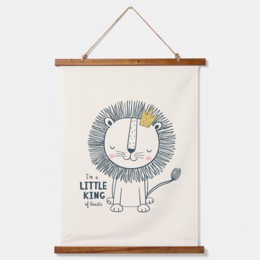 Ik ben een kleine koning hangend wandkleed (Voorkant)