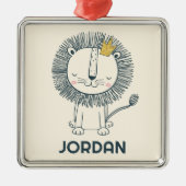 Ik ben een kleine koning metalen ornament (Voorkant)