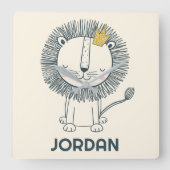 Ik ben een kleine koning vierkante klok (Voorkant)