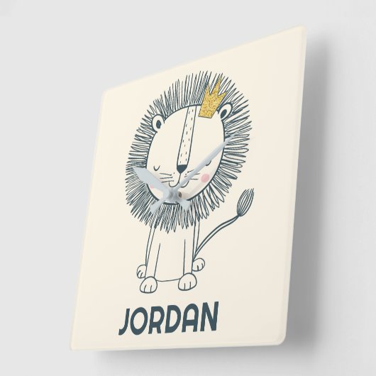 Ik ben een kleine koning vierkante klok (Hoek)