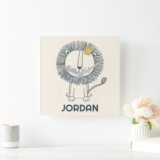 Ik ben een kleine koning vierkante klok (Huis)