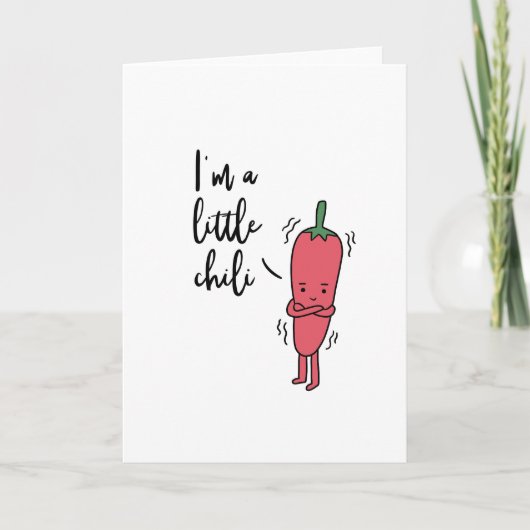 Ik ben een kleine Spaanse peper Bedankkaart (Voorkant)