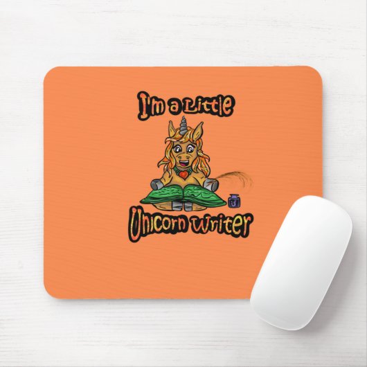 Ik ben een kleine Unicorn Reader Muismat (Met muis)