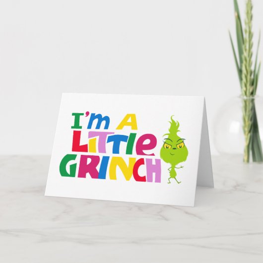 Ik ben een kleurrijke grafische Grinch Kaart (Voorkant)