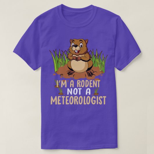 Ik ben een knaagdier, geen meteoroloog t-shirt (Design voorkant)
