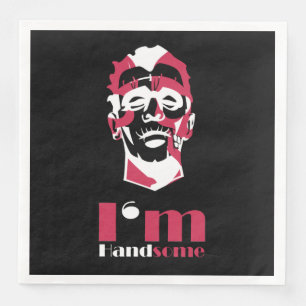Ik ben een knap abstract gezicht servet