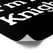 Ik ben een Knight Costume Party Funny Halloween Poster (Hoek)