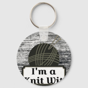Ik ben een Knit Wit: Een creatief Motivatie Sleutelhanger