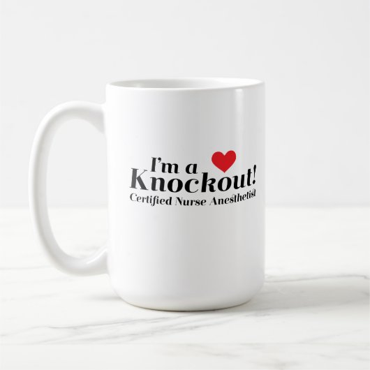 Ik ben een knockout. CRNA Koffiemok (Links)