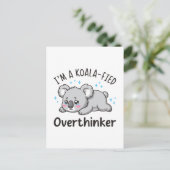Ik ben een Koala-achtige Overdenker - Schattige Ve Briefkaart (Staand voorkant)