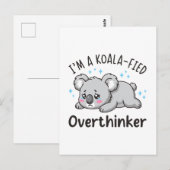 Ik ben een Koala-achtige Overdenker - Schattige Ve Briefkaart (Voorkant / Achterkant)