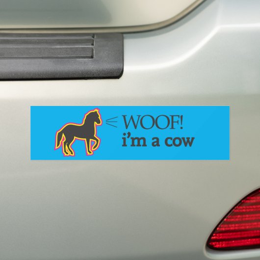 Ik ben een koe bumpersticker (Op auto)