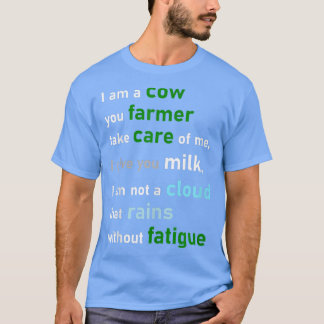 Ik ben een koe, jij boer Crazy boerderij koe grapp T-shirt
